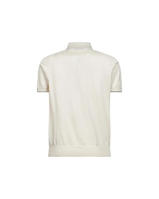 Brunello Cucinelli White Polo Shirts for men