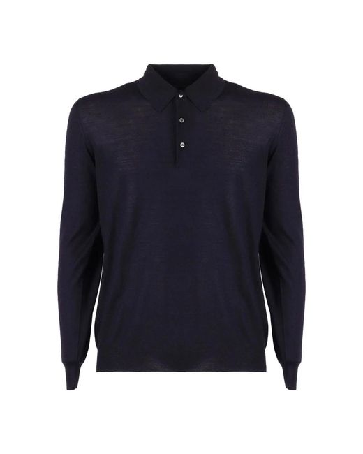 Fedeli Blue Round-Neck Knitwear for men