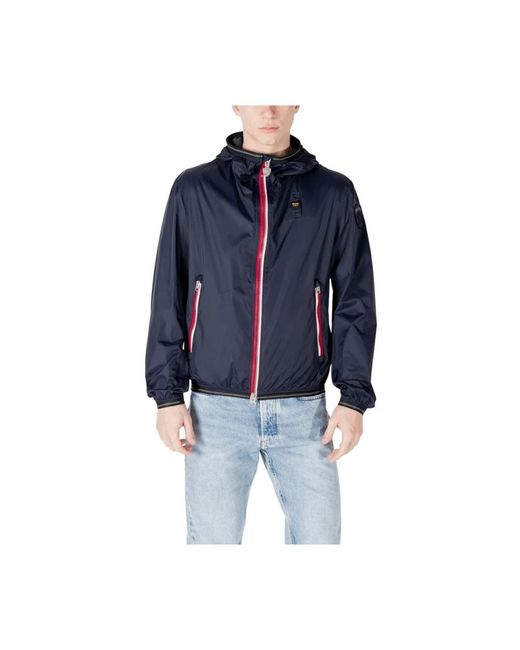 Blauer Sportieve Blauwe Polyamide Jas in het Blue voor heren