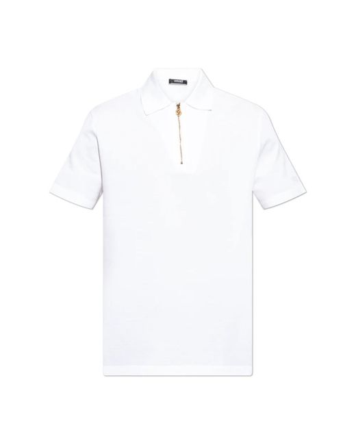 Versace Tops ,Wit ,Katoen Katoenen Polo in het White voor heren