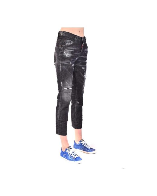 DSquared² Blue Cropped Jeans