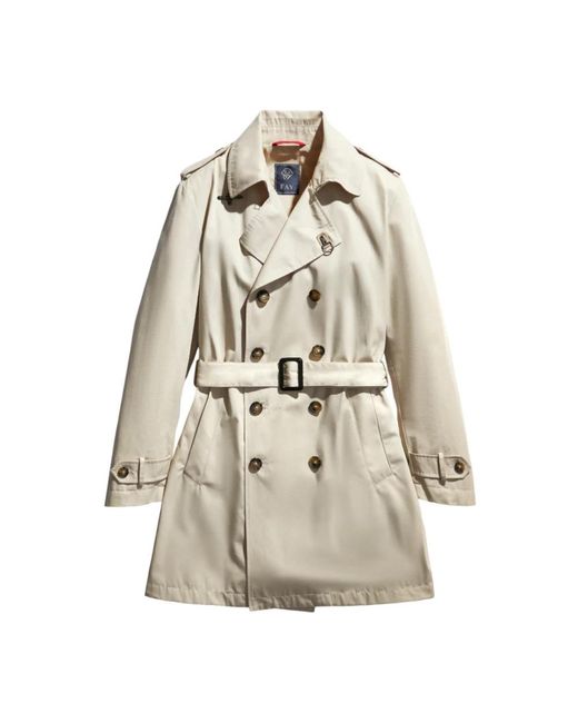 Fay Natural Trench Coats for men