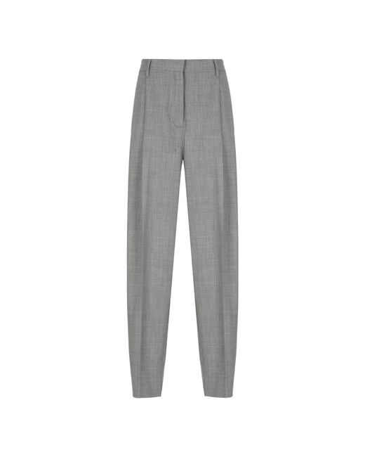 Fabiana Filippi Gray Straight Trousers