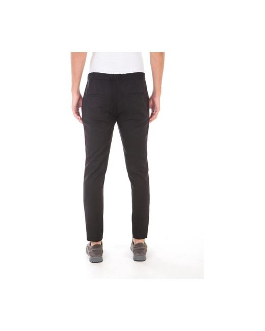 Daniele Alessandrini Black Slim-Fit Trousers for men