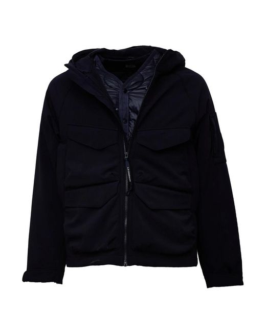 C P Company Black Winter Jackets for men