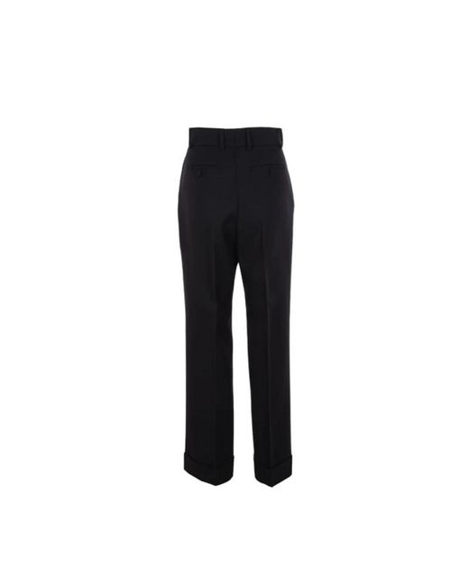 Gucci Broeken ,Zwart ,Wol Rechttoe Rechtaan Broek in het Black