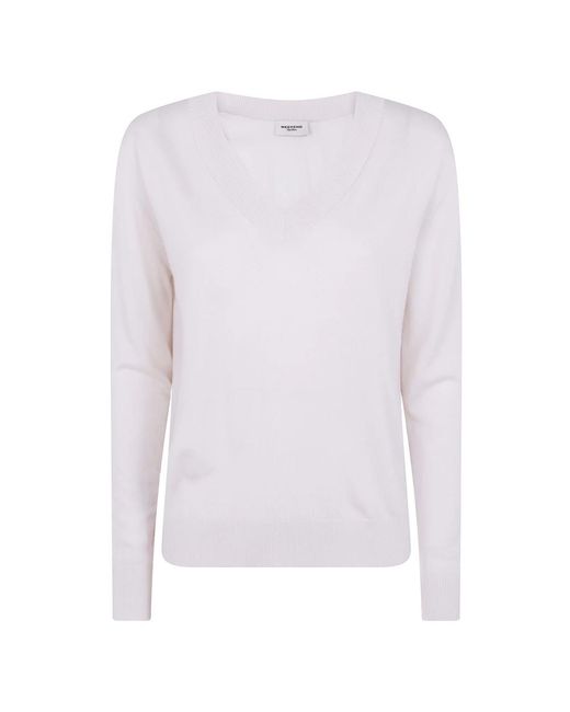 Weekend by Maxmara White V-Neck Knitwear