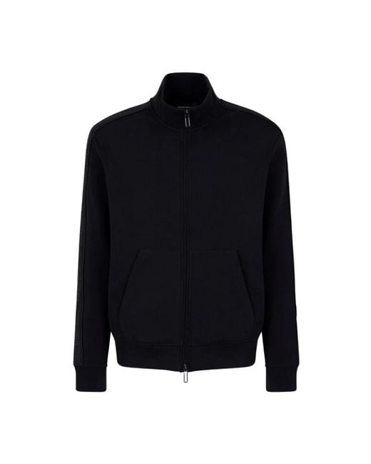 Emporio Armani Black Zip-Throughs for men