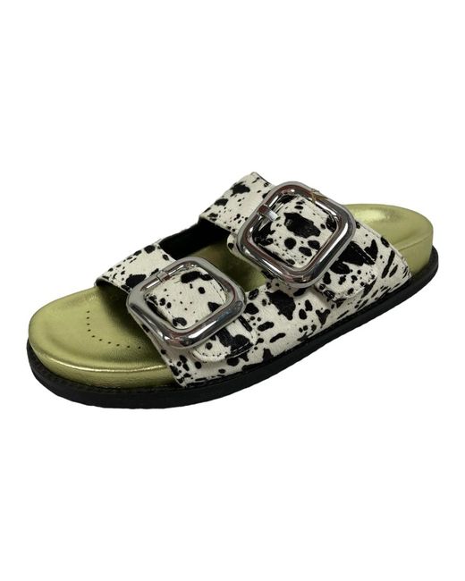 Gioseppo Schoenen ,Groen ,Leer Mifflin Pantolette in het Black