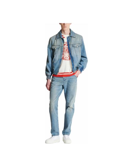 Denim Jackets Balmain de hombre de color Blue