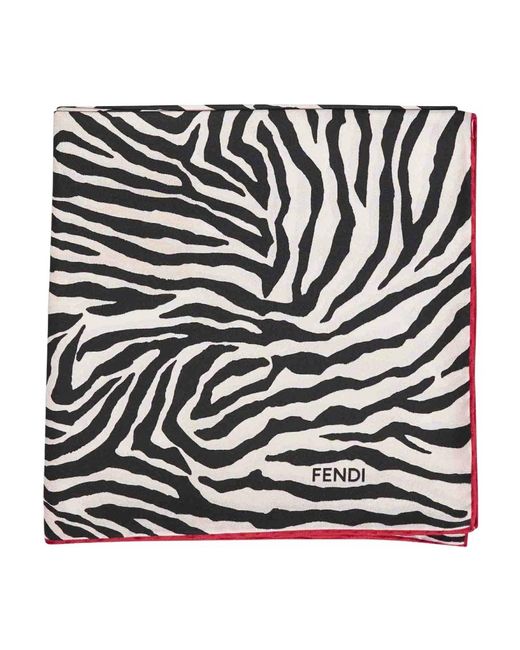 Fendi Black Seidenschal