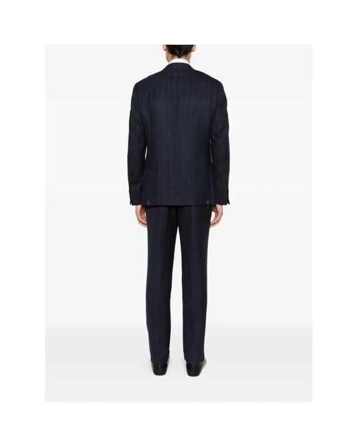 Canali Blue Single Breasted Suits for men