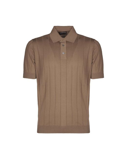 FILIPPO DE LAURENTIIS Brown Polo Shirts for men