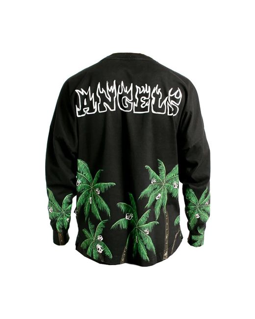 Palm Angels Green Long Sleeve Tops for men