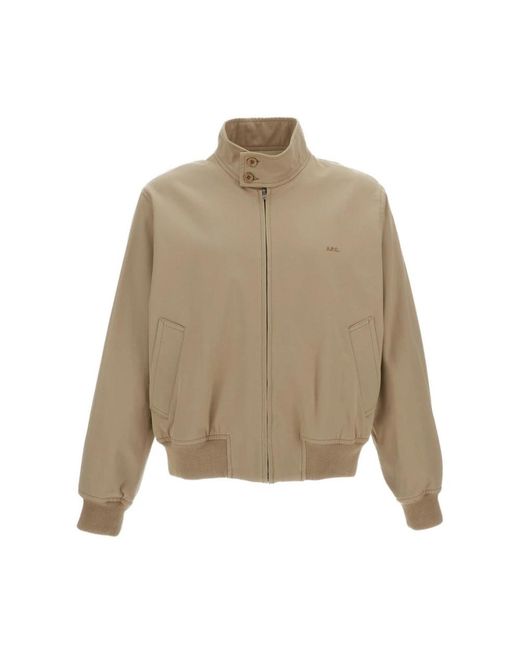 A.P.C. Bomberjack Met Bomberpasvorm in het Natural voor heren