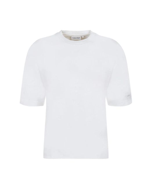 Magliette bianca in cotone biologico di Calvin Klein in White