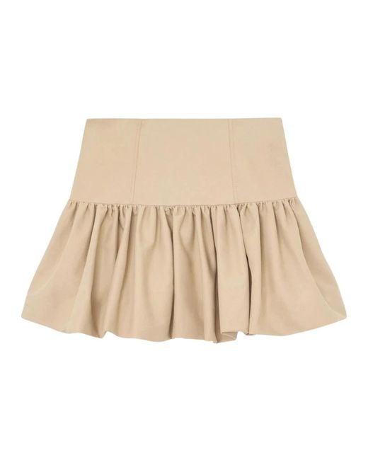 Ganni Natural Short Skirts