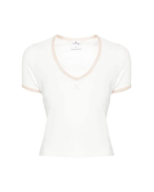 Courreges White T-Shirts