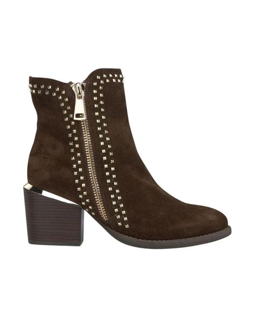 Alma En Pena. Brown Stiefeletten nieten reißverschluss