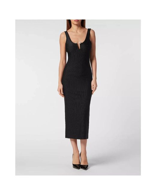 Midi Dresses Philipp Plein en coloris Black