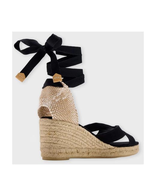 Castaner Black Wedges