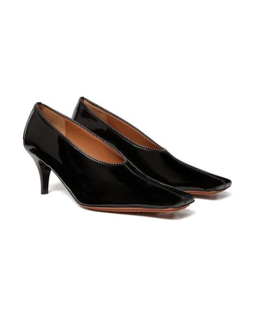 Stella McCartney Black Pointed Toe 60 Patent Pumps