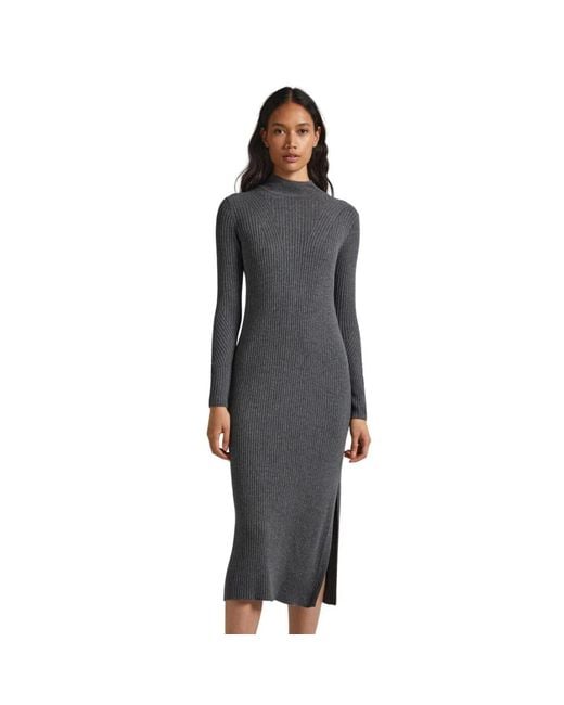 Pepe Jeans Gray Knitted Dresses