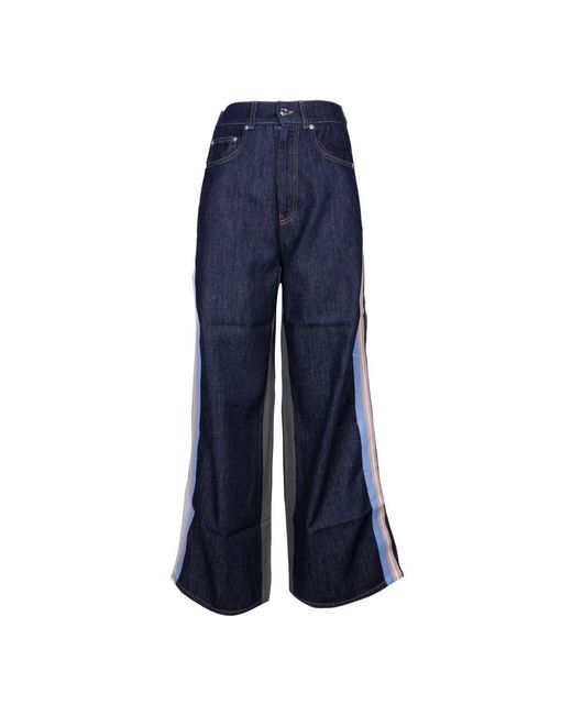 Circus Hotel Blue Weite Hose Mit Seitlichen Bändern