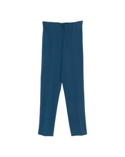 Le Tricot Perugia Blue Straight Trousers