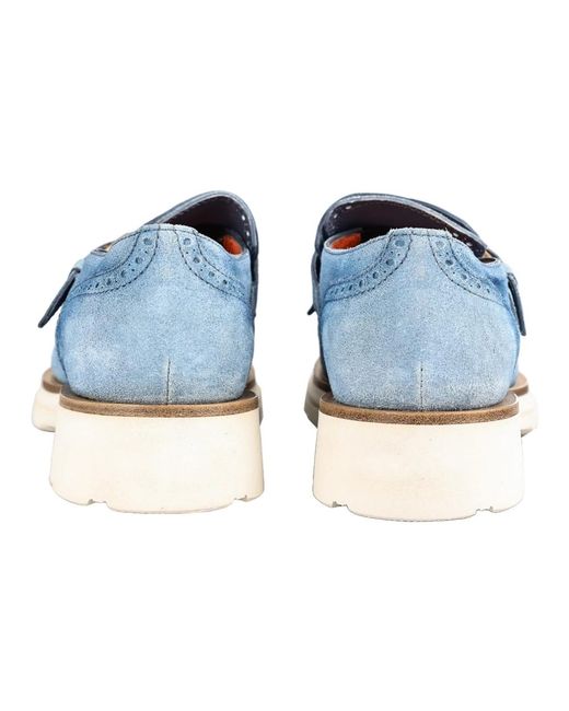 Shoes > flats > loafers Santoni pour homme en coloris Blue
