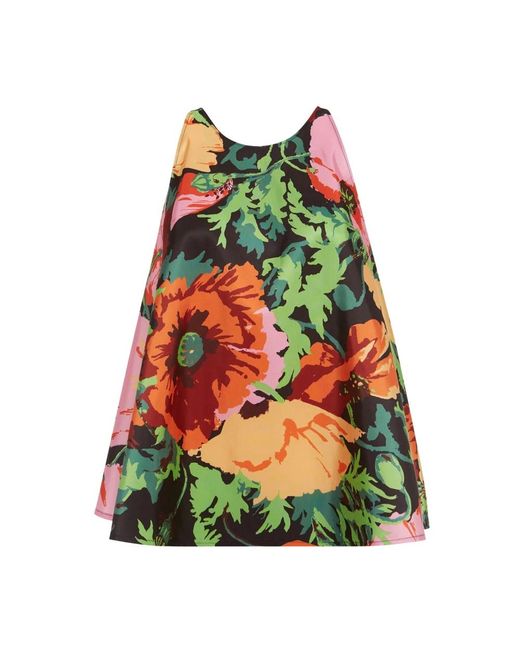 LaDoubleJ Tops ,Veelkleurig ,Polyester La Fenice Mouwloze Top in het Multicolor