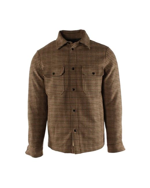 Woolrich Jassen ,Bruin ,Wol Bruine Wolruitjas Voor Mannen in het Brown voor heren