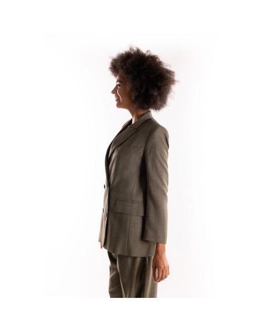 Marella Jassen ,Groen ,Wol Groene Wollen Blazer Jas in het Gray