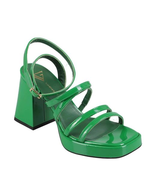 Giampaolo Viozzi Green High Heel Sandals