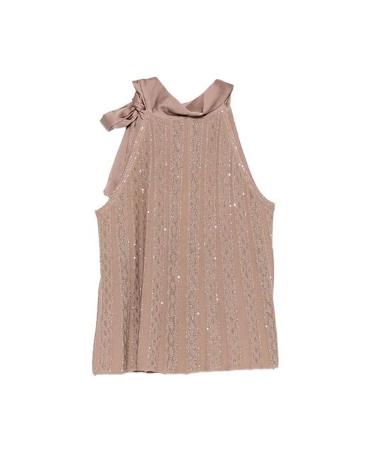 D.exterior Brown Blouses