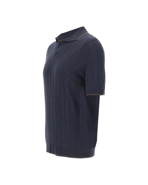 Gran Sasso Blue V-Neck Knitwear for men