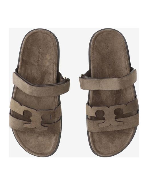 Sliders Tory Burch de color Brown