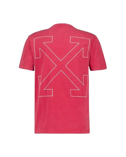 Off-White c/o Virgil Abloh Pink Off Cotton T-Shirt for men