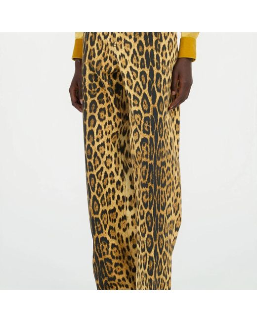 Roberto Cavalli Green Wide Trousers