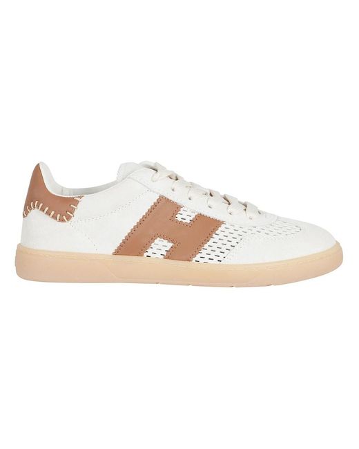 Hogan White Cool Lace-Up Sneakers