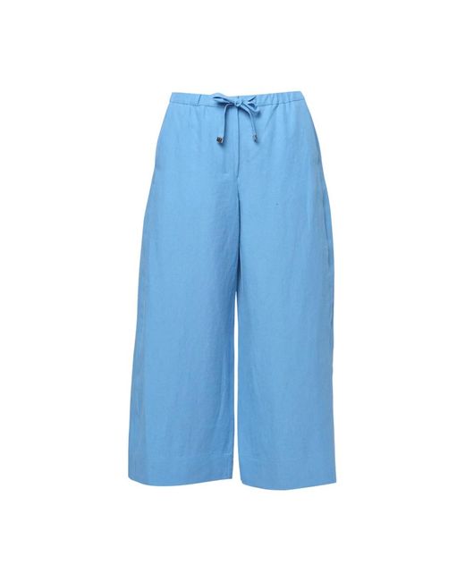 Max Mara Blue Wide Trousers