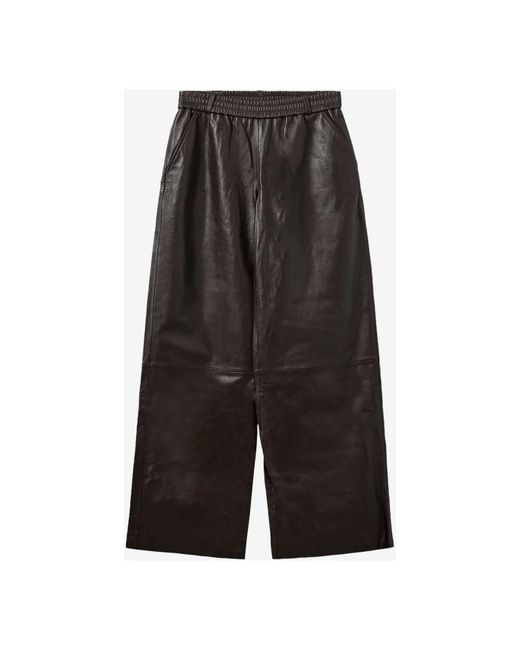 THE GARMENT Black Leather Trousers