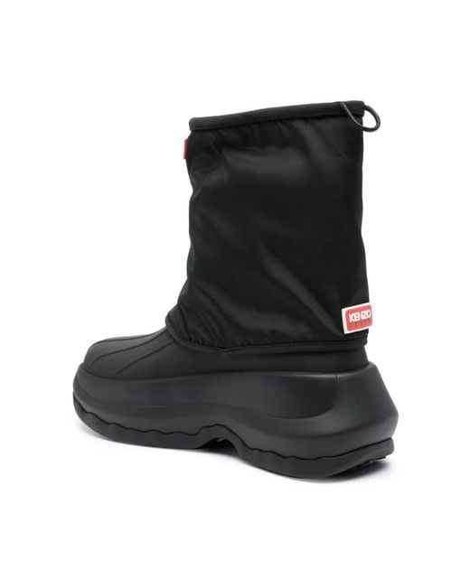 KENZO Black Rain Boots for men