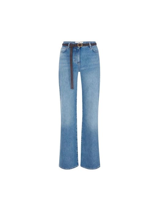 Elisabetta Franchi Blue Straight Fit Jeans