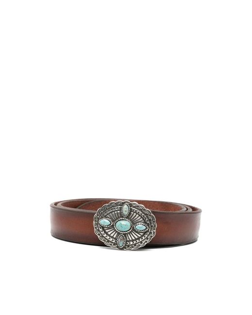 Orciani Accessoires ,Bruin ,Leer-Embellished Leren Riem in het Brown voor heren