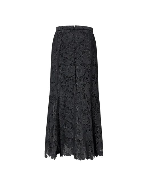 Midi Skirts Self-Portrait de color Black