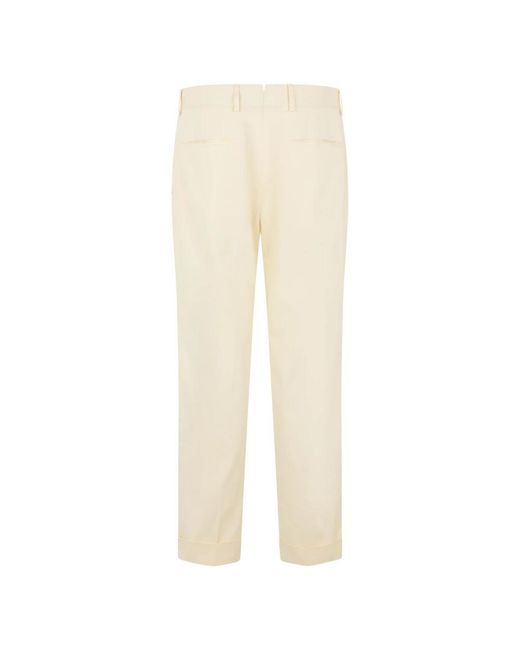 Slowear Natural Cropped Trousers for men