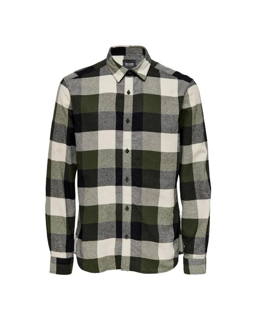 Only & Sons Green Casual Shirts for men