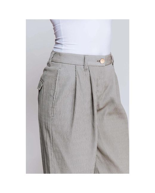 Trousers > wide trousers Zhrill en coloris Gray
