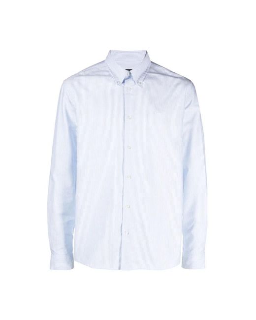 A.P.C. Overhemden ,Blauw ,Katoen Gestreept Katoenen Overhemd Greg in het Blue voor heren
